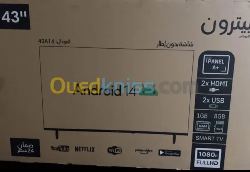 rapitron 43 pouces smart tv 