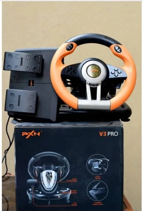 PXN V3 Pro Volant de Course à 180 degree avec Pédales et Retour de Vibration