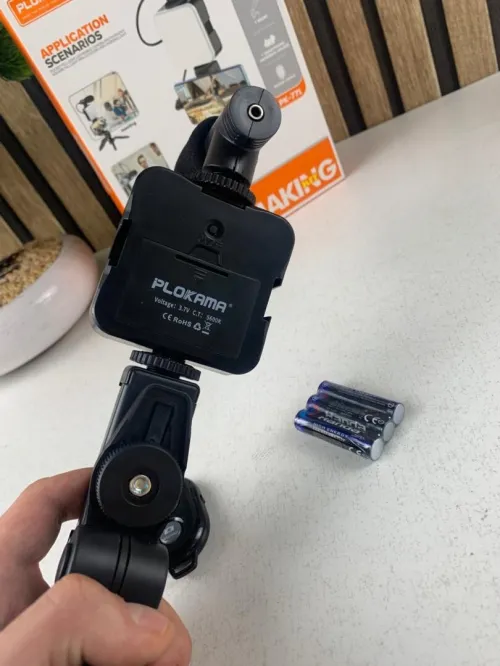 Kit d'enregistrement vidéo pour smartphone et appareil photo avec microphone à LED intégré 