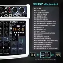  Table de mixage Mélangeur audio professionnel 12 voix