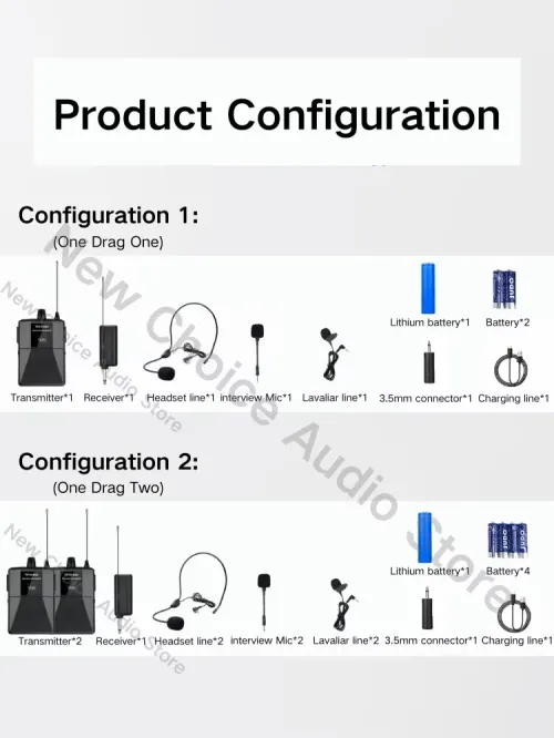 Microphone cravate UHF