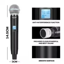 Double microphone professionnel cravate et à main sans fil 