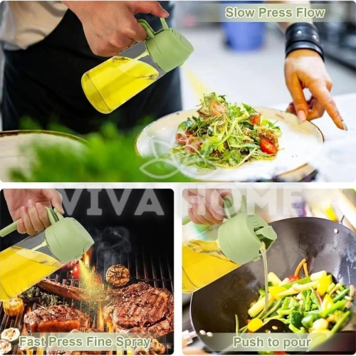 Pulvérisateur d'Huile 2-en-1 Cuisson Saine et Précise