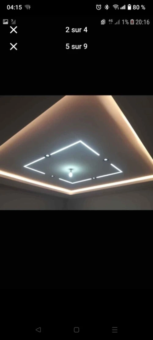 BA13 placoplâtre et led profil 
