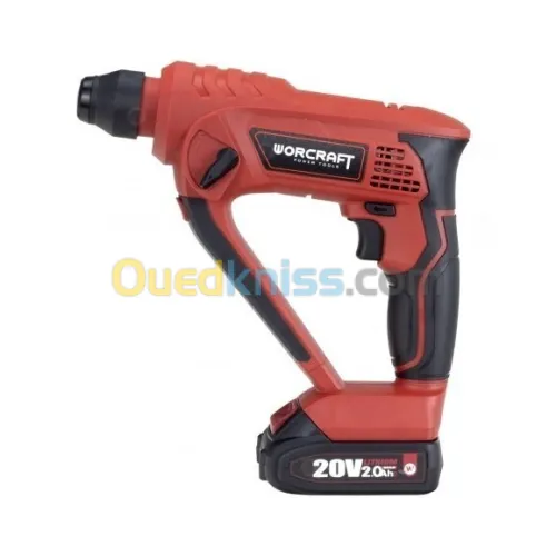 Marteau piqueur perforateur SDS-Plus sans fil 20v 2 batteries 2.0ah 16mm 1.5j CRH6S20LiEM WORCRAFT