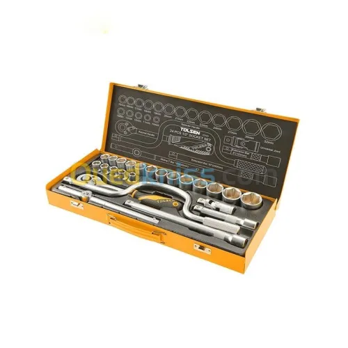 Caisse de douilles 24pcs DR 1/2 15141 TOLSEN