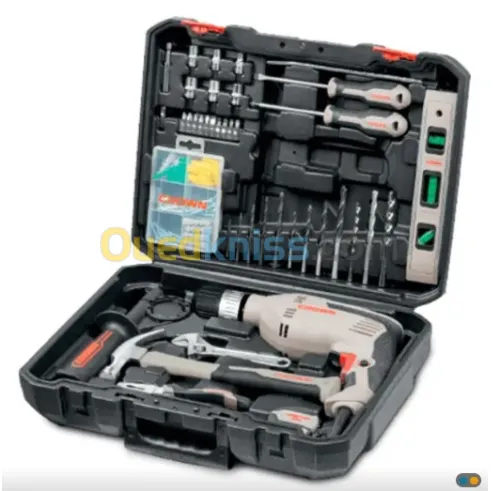 Kit perceuse 600W 13mm 98pcs CK10XA98 CROWN