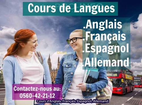 Cours: ANGLAIS, FRANÇAIS, ESPAGNOL ITALIEN et ALLEMAND