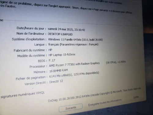 Hp Ryzen 7 7730u 16/512ssd 