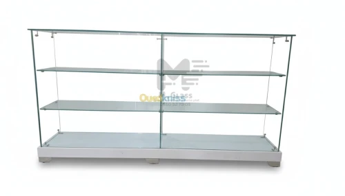 Comptoir et vitrine d'exposition en verre