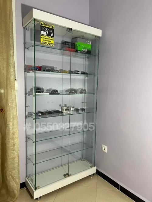 Armoire et comptoir d'exposition en verre 