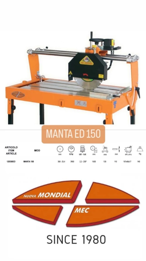 DEBITEUSE / COUPE MARBRE 2M / 1M50 / 60CM MONDIAL MEC