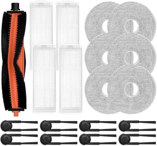 Pièces détachées pour robot aspirateur / Piéces de rechange Xiaomi S40 /S40 PRO : brosse rotative, brosse d'angle, serpillière, filtre HEPA, accessoires