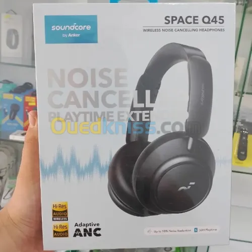 Soundcore Space Q45 Casque adaptatif à suppression active du bruit,audio sans fil, Bluetooth 5.3