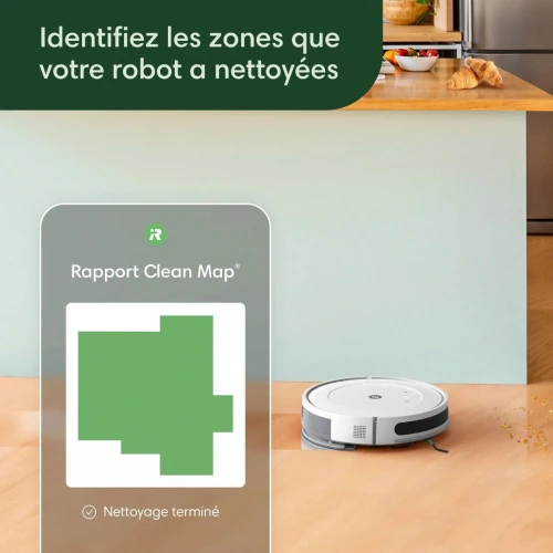 Robot Aspirateur et Laveur Connecté -Efficace et Puissant -3 Niveaux d'aspiration