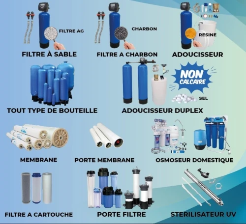 Vente et installation des équipements de traitement des eaux