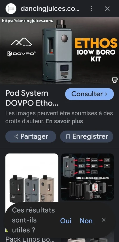 Cigarette électronique DOVPO ETHOS 