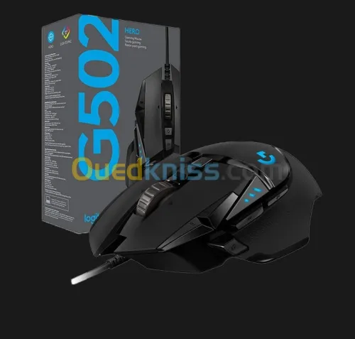 GAMING MOUSE LOGITECH G502 HERO LIGHTSYNC BLACK 11BOUTON