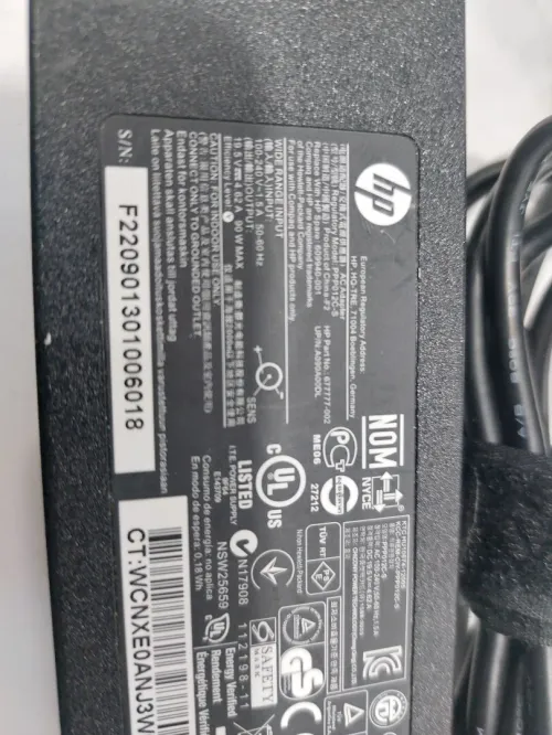 CHARGEUR HP FICHE BLEU 90W 19.5V 4.62A