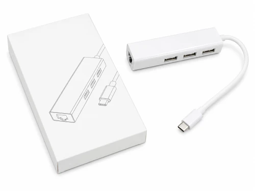 ADAPTATEUR USB 3.0 TYPE C. RJ45 LAN. X 3 USB.