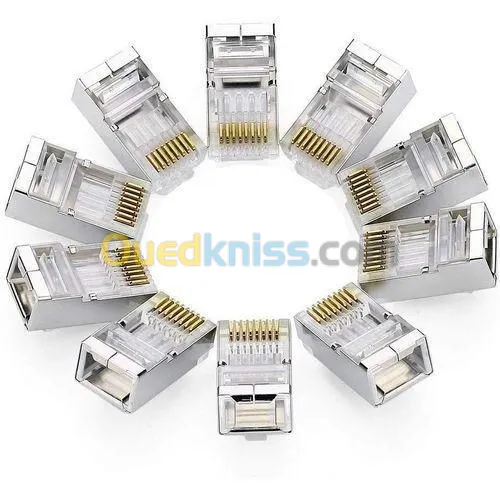 CONNECTEUR RESEAU RJ 45 CAT6 METAL 