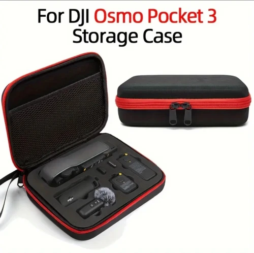 Pochette DJI Osmo Pocket 3 (zip rouge)