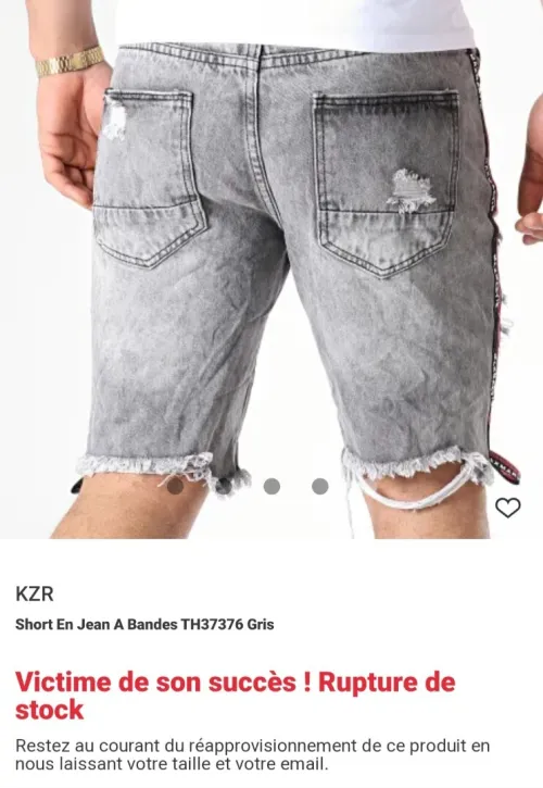 Short jeans kenzarro de France