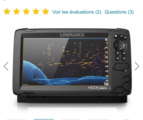 Sondeur gpsmap lowrance Hook révèle 9 triple shoot
