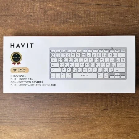 CLAVIER HAVIT SANS FIL KB221WB 2.4G + BLEUTOUTH AZERTY