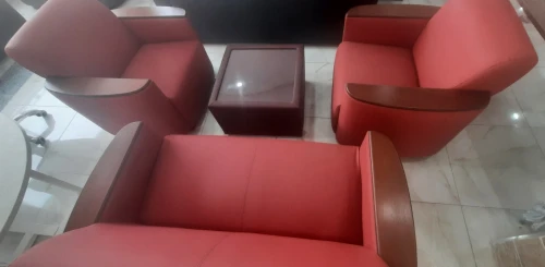 Salon 4pcs confortable Rouge