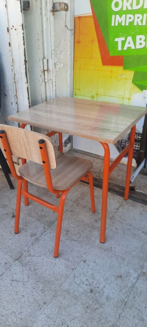 Table + chaise d'étude enfant scolaire MDF