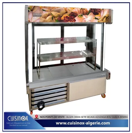 Vitrine de boucherie en inox