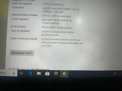 Ordinateur portable Lenovo et Dell