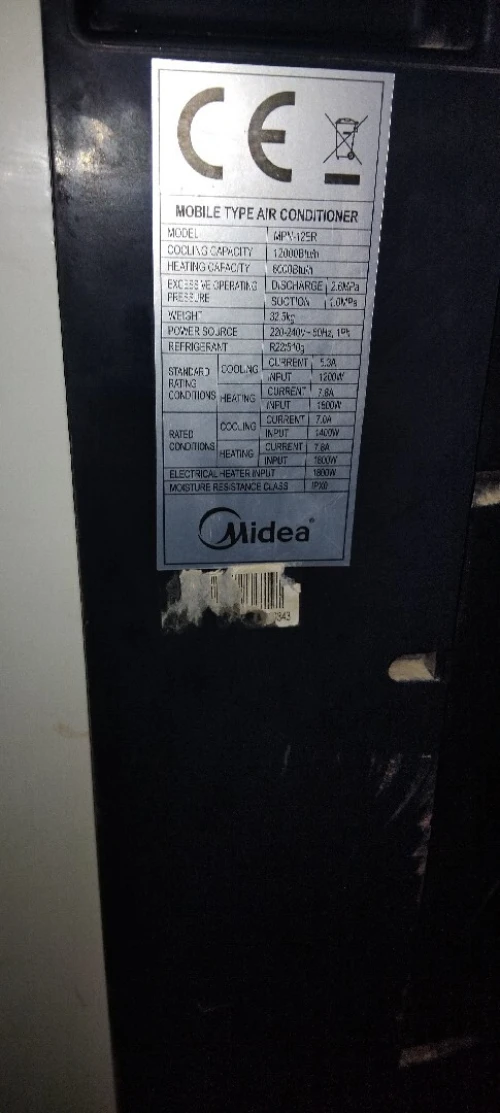 Climatiseur Mobile Midea 12000 BTU - Modèle MPN-12ER