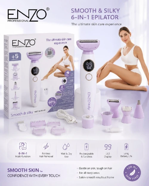 Épilateur Enzo EN-1402 smooth & silky 6in1