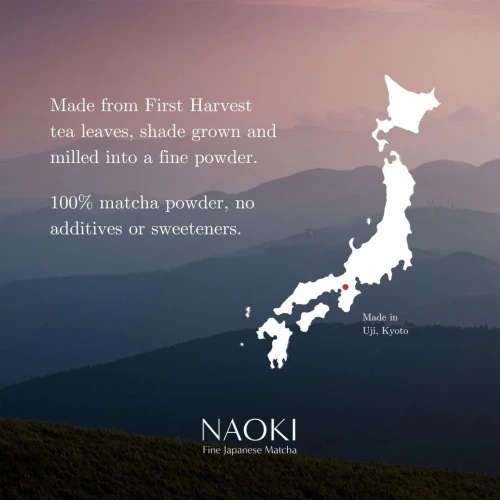 Naoki Thé Vert Matcha Cérémonial En Poudre De Qualité Supérieure 100g