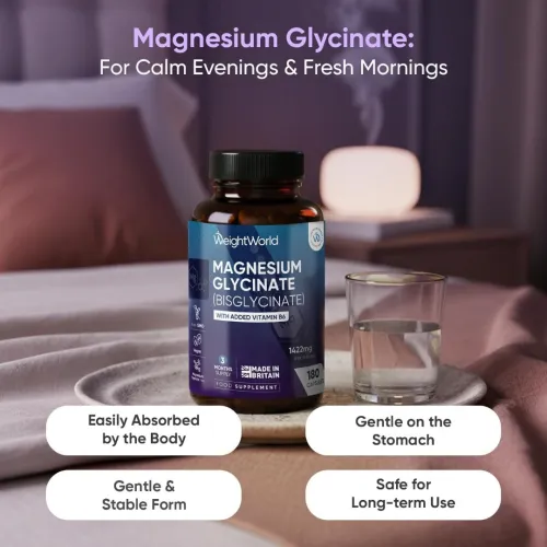 Magnesium Glycinate 1422mg - 180 Capsules