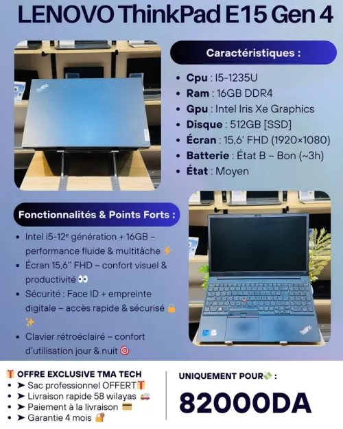 LENOVO ThinkPad E15 Gen 4   I5-1235U 16/512