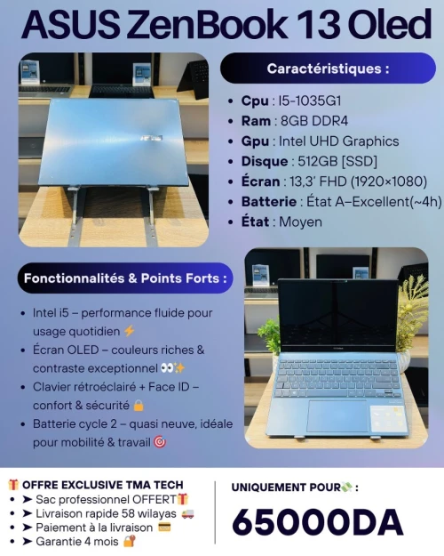 ASUS ZenBook 13 OLED   i5-1035G1 8/512 Oled