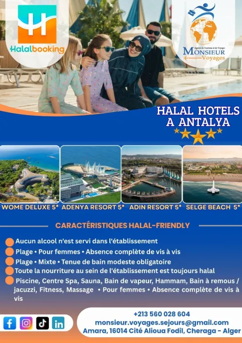 Hotels HALAL à Antalya - à la carte -