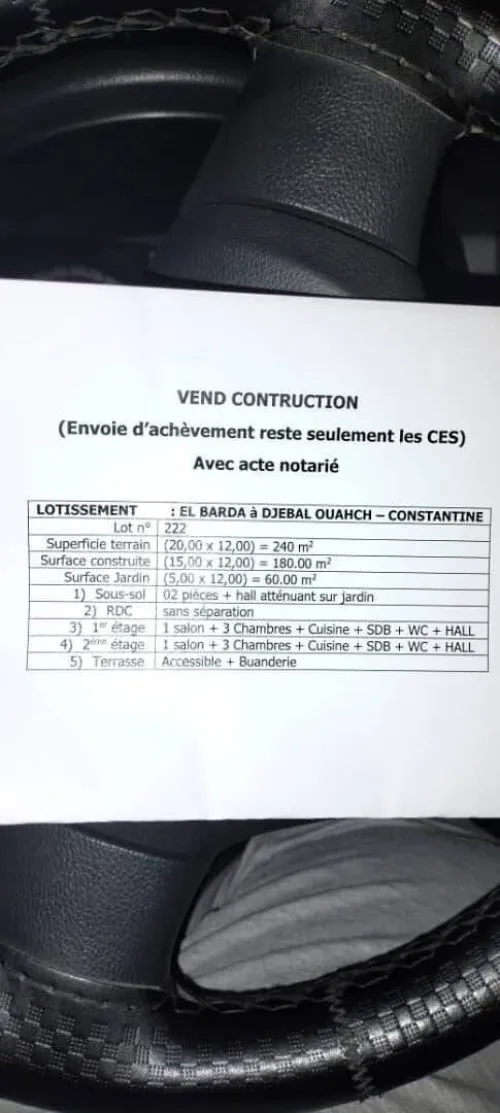 Vente Villa Constantine Constantine