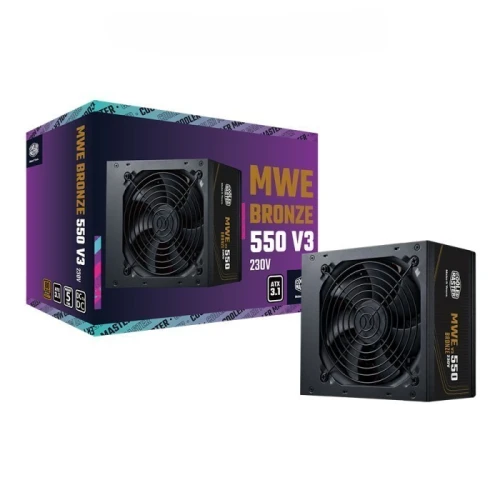 COOLER MASTER MWE BRONZE 550W V3 - ALIMENTATION 80 PLUS BRONZE - 230 V - ATX 3.1 - DC TO DC - NOIR
