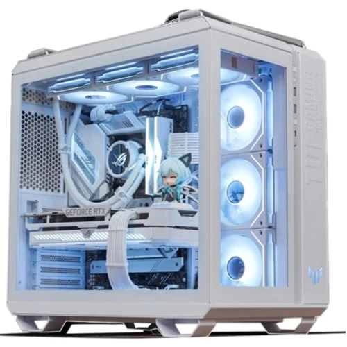 ASUS TUF GAMING GT502 PLUS - BOITIER GAMING MOYEN TOUR 360MM - 4 FAN 120MM RGB - ATX - WHITE