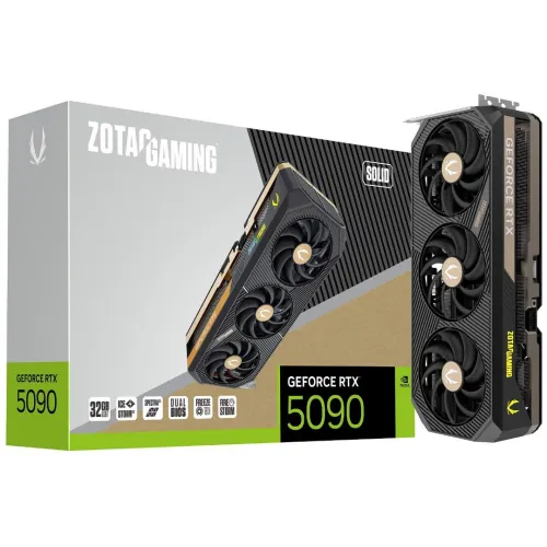 CARTE GRAPHIQUE Zotac Gaming GeForce RTX 5090 Solid, 32 Go GDDR7, HDMI, 3x DP