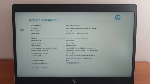 HP EliteBook 840 G6 i5 8 th