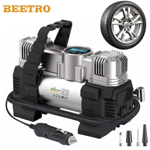 Compresseur de voiture à double piston écran LCD 180W 150psi BE0171 جهاز ضغط العجلات للسياراة