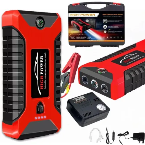 Démarreur Multifonction 99800mAh avec Compresseur d'Air   بادئ تشغيل متعدد الوظائف