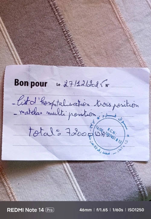 Lit médicalisé 3 positions et matelas orthopédique