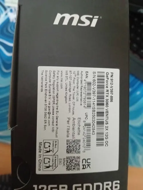 RTX 3060 12gb oc edition msi USED LIKE NEW
