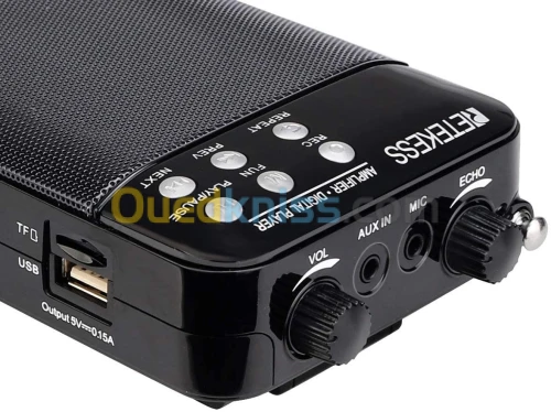 Amplificateur de Voix Portable avec Micro filaire Haut-parleur 1500mAh 